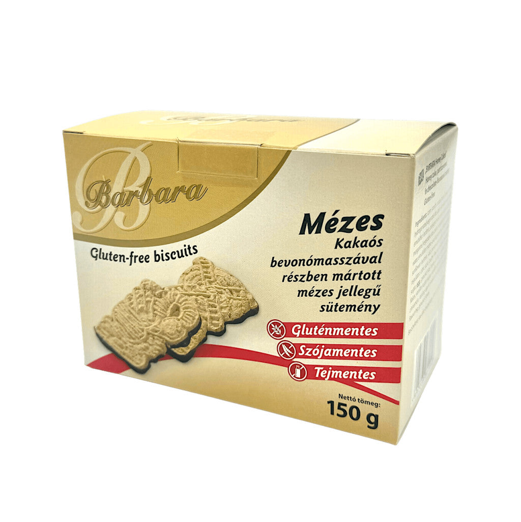 Barbara glutenfreies Honig-Teegebäck mit Überzug auf der Unterseite, 150 g