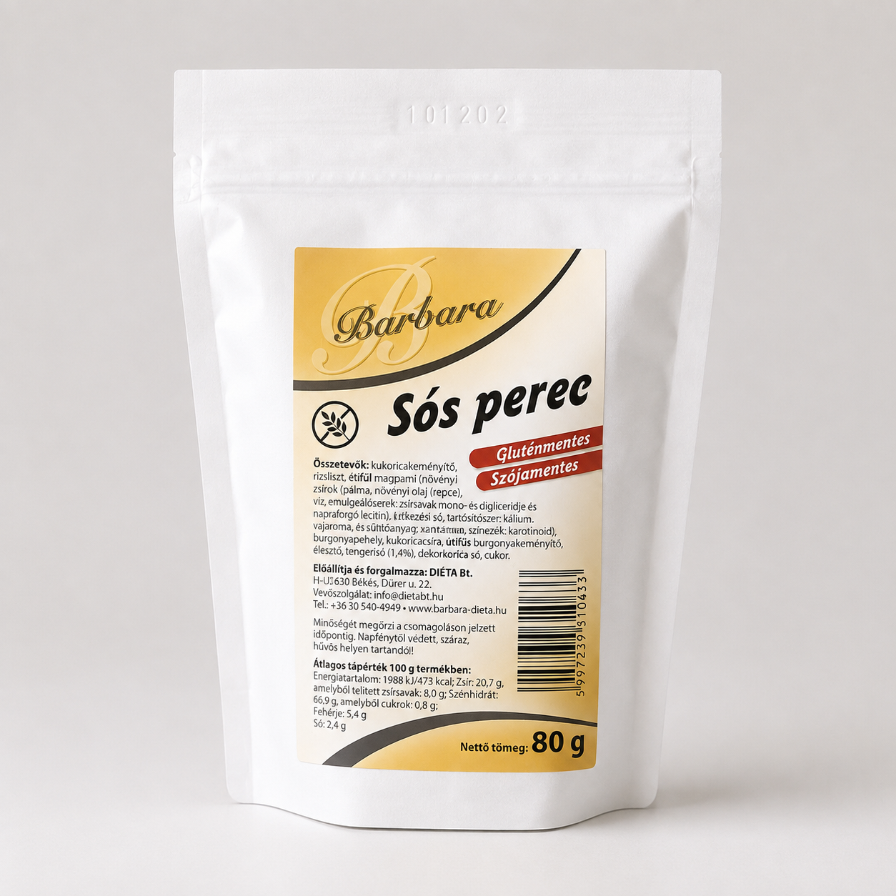 Barbara glutenfreie Salzbrezeln, 80 g